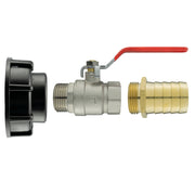 IBC 2” S60X6 Cap with Lever Valve and 32mm Brass Barb - Home & Garden > Lawn & Garden