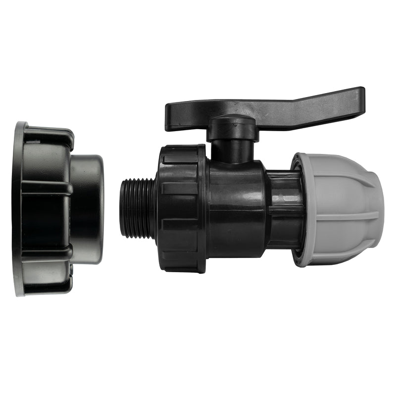 IBC 2” S60X6 Cap with 32mm MDPE Valve - Home & Garden > Lawn & Garden