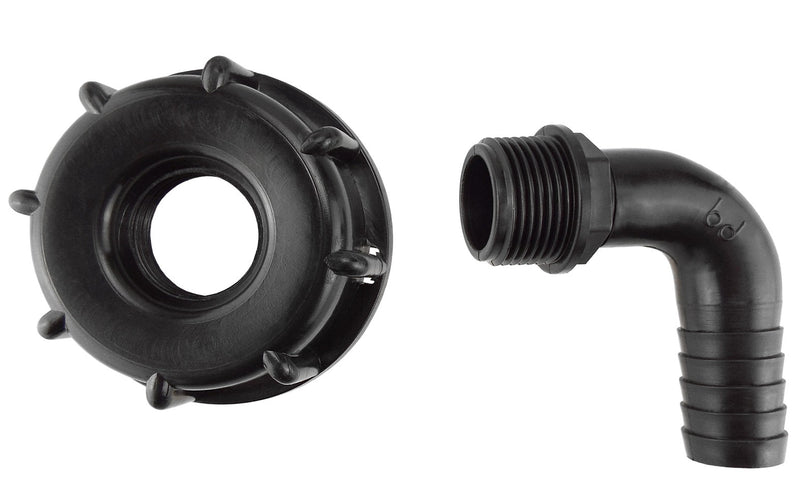 IBC 2” S60X6 Cap with Pond Elbow 20mm Barb - Home & Garden > Lawn & Garden