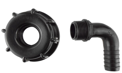 IBC 2” S60X6 Cap with Pond Elbow 20mm Barb - Home & Garden > Lawn & Garden