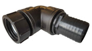IBC 2” S60X6 Cap with 2” BSP Elbow and 50mm Barb Straight - Home & Garden > Lawn & Garden