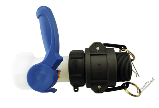 IBC 2” S60X6 Valve with IBC S60X6 - 2” Camlock Fitting and 2” BSP Type B Camlock - Hardware > Plumbing > Plumbing Fittings & Supports > Pipe Connectors