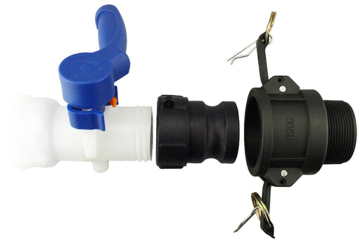 IBC 2” S60X6 Valve with IBC S60X6 - 2” Camlock Fitting and 2” BSP Type B Camlock - Hardware > Plumbing > Plumbing Fittings & Supports > Pipe Connectors