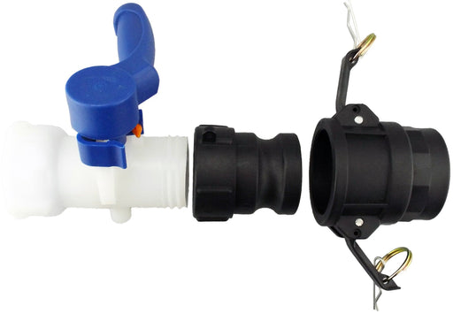 IBC 2” S60X6 Valve with IBC S60X6 - 1” Camlock Fitting 1” Type D Camlock - Home & Garden > Lawn & Garden