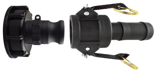 IBC 2” S60X6 Cap with ¾” Type F and C Camlock Fittings - Home & Garden > Lawn & Garden