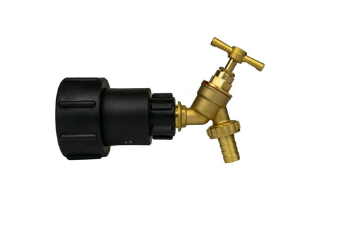 IBC 2” S60X6 - 1/2" BSPF Extender Adaptor with Brass Bib Tap ½” Barb - Hardware > Plumbing > Plumbing Fittings & Supports > Pipe Connectors