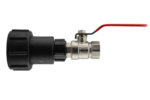 IBC 2” S60X6 - 1/2" BSPF Extender Adaptor with ½” BSPM-F Lever Valve - Hardware > Plumbing > Plumbing Fittings & Supports > Pipe Connectors