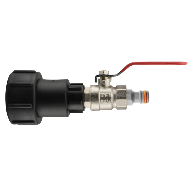 IBC 2” S60X6 - 1/2" BSPF Extender Adaptor with Lever Valve and Male Quick Connector WL - Hardware > Plumbing > Plumbing Fittings & Supports > Pipe Connectors