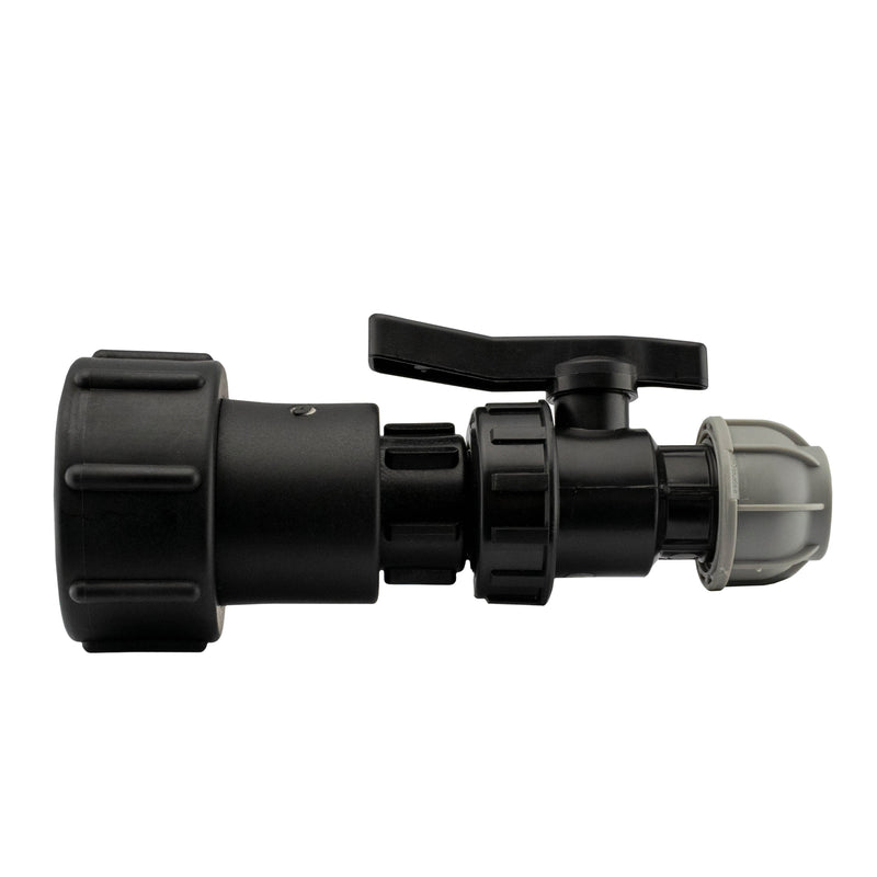 IBC 2” S60X6 – 3/4" BSPF Extender Adaptor with 25mm MDPE Valve - Hardware > Plumbing > Plumbing Fittings & Supports > Pipe Connectors