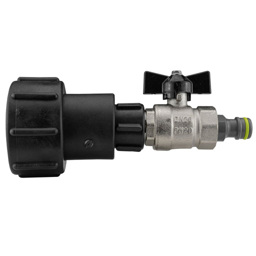IBC 2” S60X6 – 3/4" BSPF Extender Adaptor with Butterfly Valve and Male Quick Connector - Hardware > Plumbing > Plumbing Fittings & Supports > Pipe Connectors
