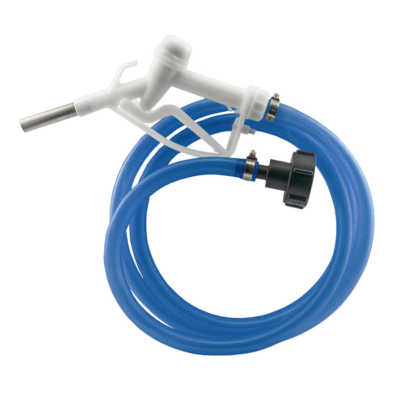 Ad-Blue Metal Fuel Gun White with ¾” Hose & Tank Adaptor Set - Home & Garden > Lawn & Garden Tech Hose & Fittings