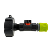 IBC 2” S60X6 Cap with In-Line BSPF Valve and ¾” BSPM Female Hose Connector Lime - Hardware > Plumbing > Plumbing Fittings & Supports > Pipe Connectors