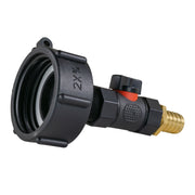 IBC 2” S60X6 Cap with In-Line BSPF Valve and 19mm Brass Barb - Hardware > Plumbing > Plumbing Fittings & Supports > Pipe Connectors