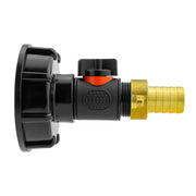 IBC 2” S60X6 Cap with In-Line BSPM Valve and 19mm Brass Barb - Hardware > Plumbing > Plumbing Fittings & Supports > Pipe Connectors