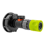 IBC 2” S60X6 Cap with In-Line BSPM Valve and ¾” BSPF Female Hose Connector Lime - Hardware > Plumbing > Plumbing Fittings & Supports > Pipe Connectors