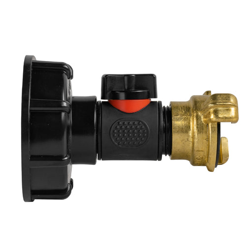 IBC 2” S60X6 Cap with In-Line BSPM Valve and Geka Type Fitting - Hardware > Plumbing > Plumbing Fittings & Supports > Pipe Connectors