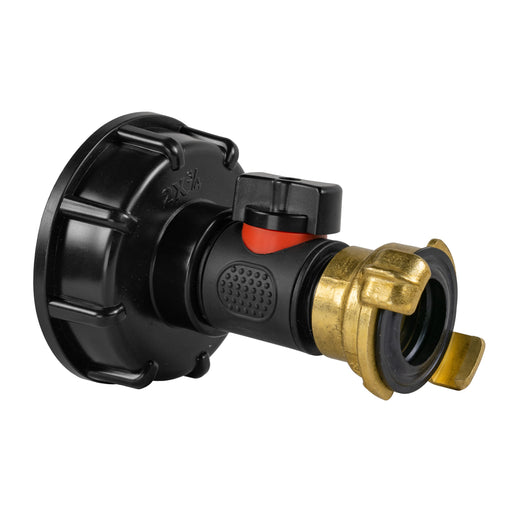 IBC 2” S60X6 Cap with In-Line BSPM Valve and Geka Type Fitting - Hardware > Plumbing > Plumbing Fittings & Supports > Pipe Connectors