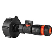 IBC 2” S60X6 Cap with BSPF Thread-Quick Connect Male Valve and Hose Connector Black - Hardware > Plumbing > Plumbing Fittings & Supports > Pipe Connectors