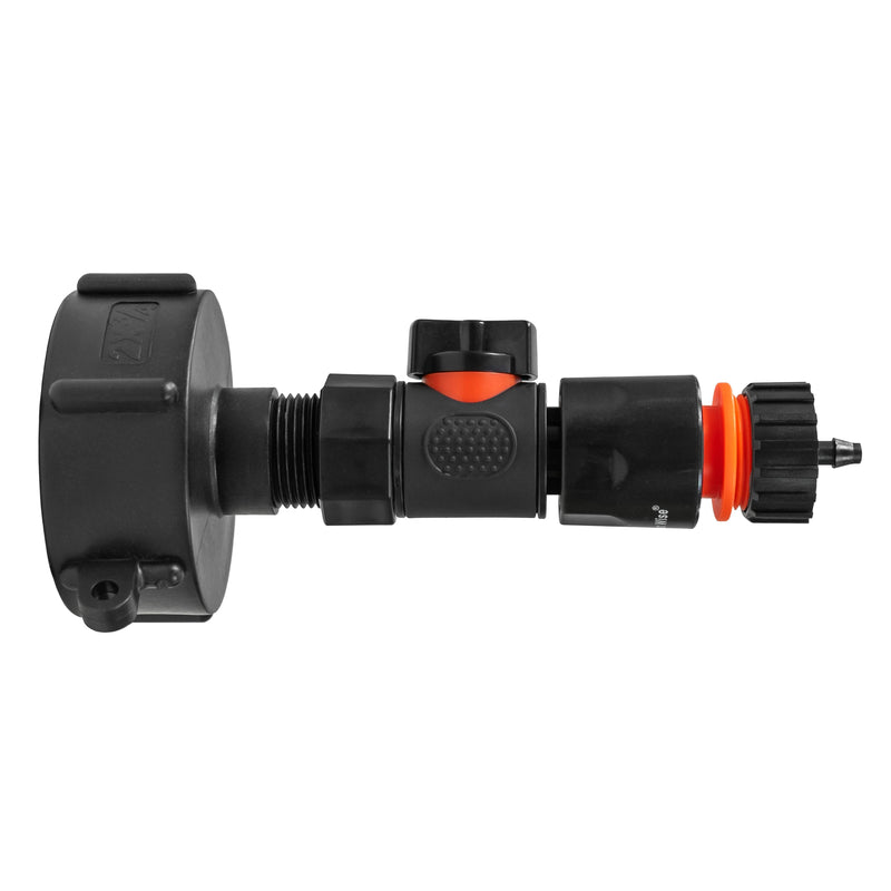 IBC 2” S60X6 Cap with BSPF Thread-Quick Connect Male Valve and Hose Connector 4mm Barb - Hardware > Plumbing > Plumbing Fittings & Supports > Pipe Connectors