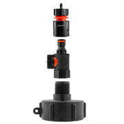 IBC 2” S60X6 Cap with BSPF Thread-Quick Connect Male Valve and Hose Connector 4mm Barb - Hardware > Plumbing > Plumbing Fittings & Supports > Pipe Connectors