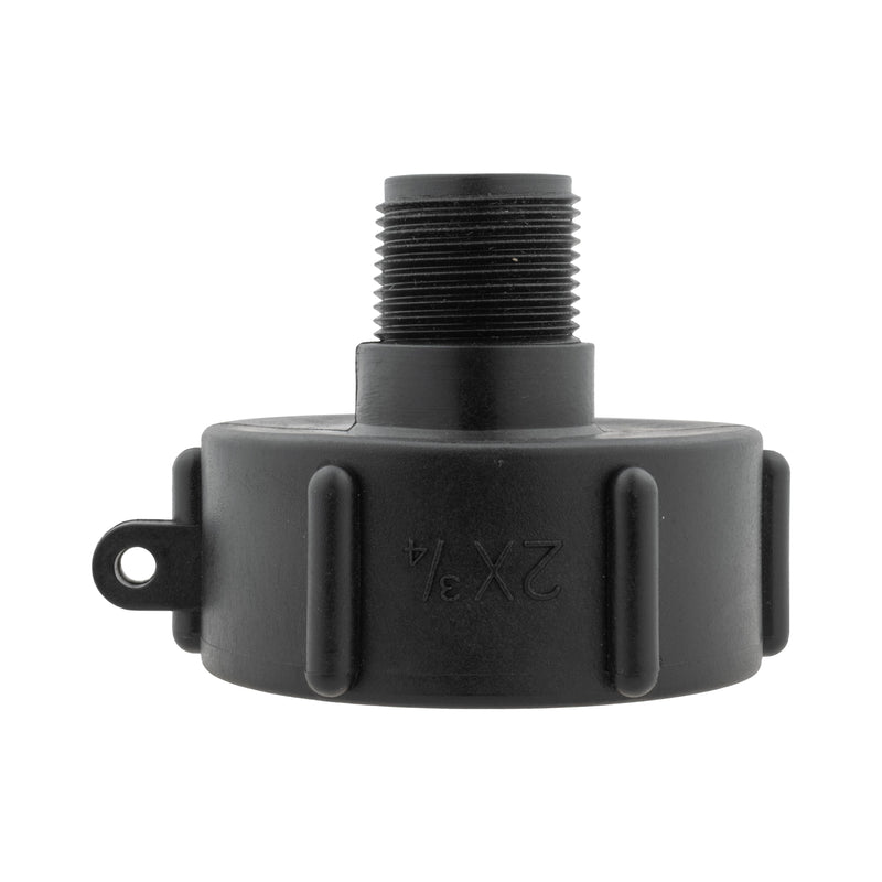 IBC 2” S60X6 Cap with BSPF Thread-Quick Connect Male Valve and Hose Connector 4mm Barb - Hardware > Plumbing > Plumbing Fittings & Supports > Pipe Connectors
