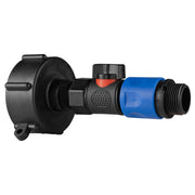 IBC 2” S60X6 Cap with BSPF Thread-Quick Connect Male Valve and Hose Connector 3/4" BSPM - Home & Garden > Lawn & Garden