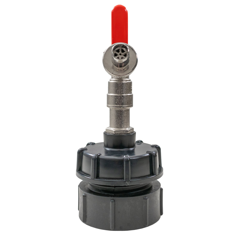 IBC 2” BSPF – S60X6 Cap with S60X6 – ½” BSPF Cap and Lever Tap ½” Barb - Home & Garden > Lawn & Garden