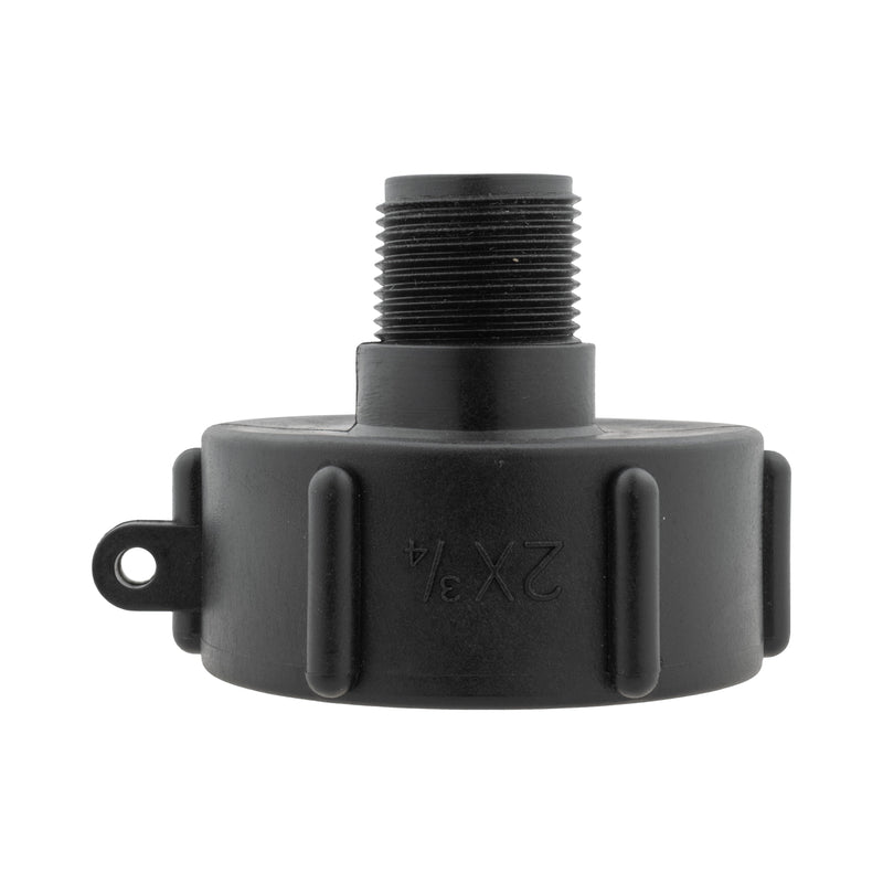 IBC 2” S60X6 Cap with BSPF Thread-Quick Connect Male Valve and Hose Connector 3/4" BSPM - Home & Garden > Lawn & Garden