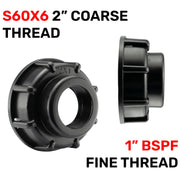 End Cap for IBC Tank with Built-in 1" BSPF Thread - Home & Garden > Lawn & Garden Tech Hose & Fittings