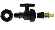IBC 2” S60X6 Cap with Large Plastic Valve and 13mm Brass Barb - Home & Garden > Lawn & Garden