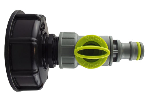 IBC 2” S60X6 Cap with ¾” BSP – Click Lock Valve Lime - Home & Garden > Lawn & Garden