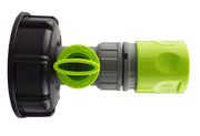 IBC 2” S60X6 Cap with BSP Threaded Valve and Hose Connector Lime - Home & Garden > Lawn & Garden