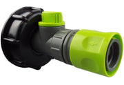 IBC 2” S60X6 Cap with BSP Threaded Valve and Hose Connector Lime - Home & Garden > Lawn & Garden