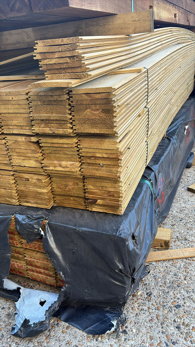 🆑 Clearance Sale 🆑 Pressure Treated TGV Cladding - 120mm x 12mm-  4.5m 💥£6.50💥