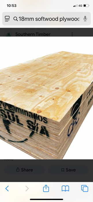 🆑 Clearance Sale 🆑 Softwood Pine Shuttering Plywood 2440 x 1220 x 18mm 💥£25💥