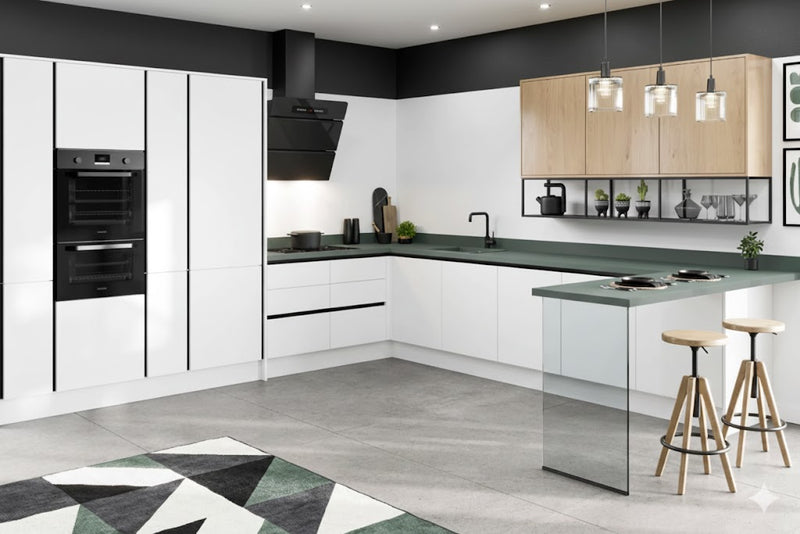 Fenix Verde Comodoro NTM Bonded 39mm Square Edge Kitchen Worktop- Ultra matt Finish For Sale Online - Fast Nationwide Delivery