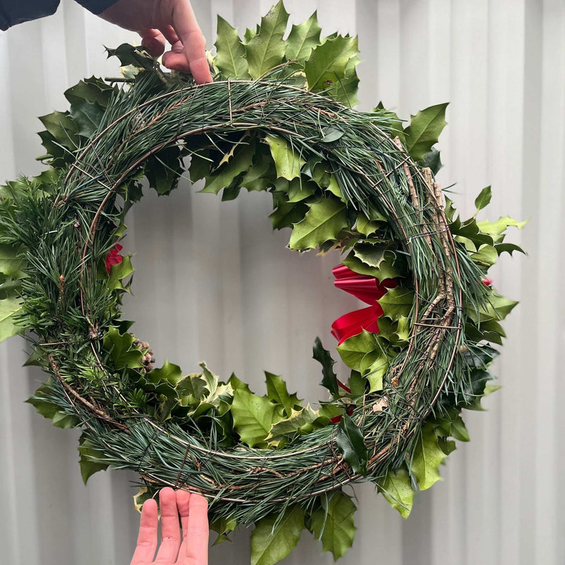 Real Holly Wreath | Hand Made Wreath (45cm)