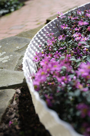 Lawn Edging, Plastic Palisade Rattan Effect, 2.4m, Brown - Home & Garden > Lawn & Garden Garden tools & Accesories