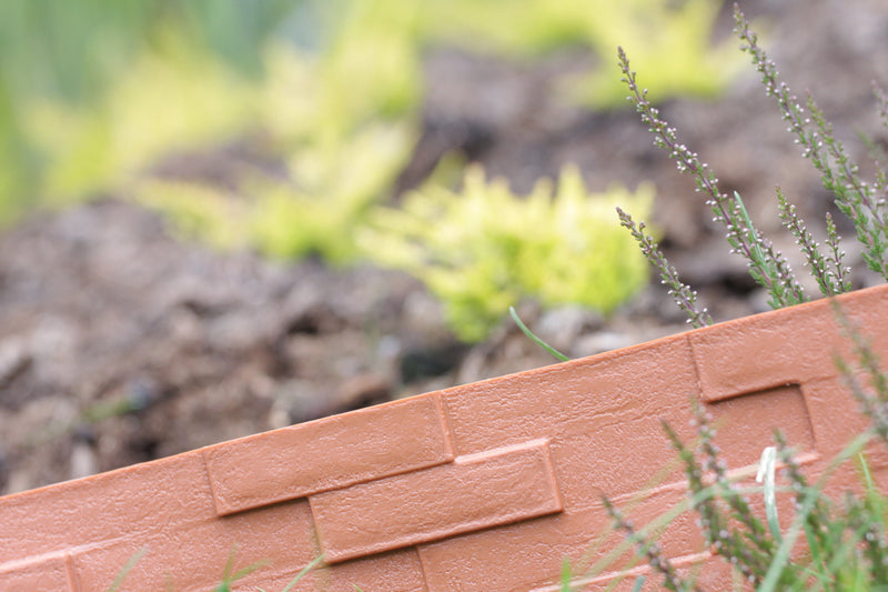 Lawn Edging, Plastic Palisade Slate Effect, 2.38m, Gray - Home & Garden > Lawn & Garden Garden tools & Accesories