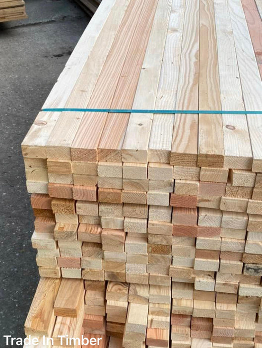 BULK BUY - Pack Of 50 x C16 Stud Timber Untreated Structural 2.4m 63x38mm 💥£165💥