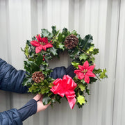 Real Holly Wreath | Hand Made Wreath (30cm) -