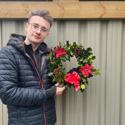 Real Holly Wreath | Hand Made Wreath (30cm) -