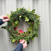 Real Holly Wreath | Hand Made Wreath (30cm) -