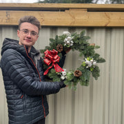 Noble Fir Christmas Wreath | 45cm | Real Wreath -