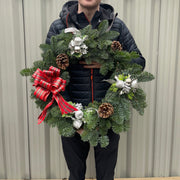Noble Fir Christmas Wreath | 45cm | Real Wreath -