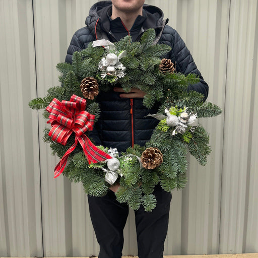 Noble Fir Christmas Wreath | 45cm | Real Wreath -