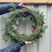 Noble Fir Christmas Wreath | 45cm | Real Wreath -