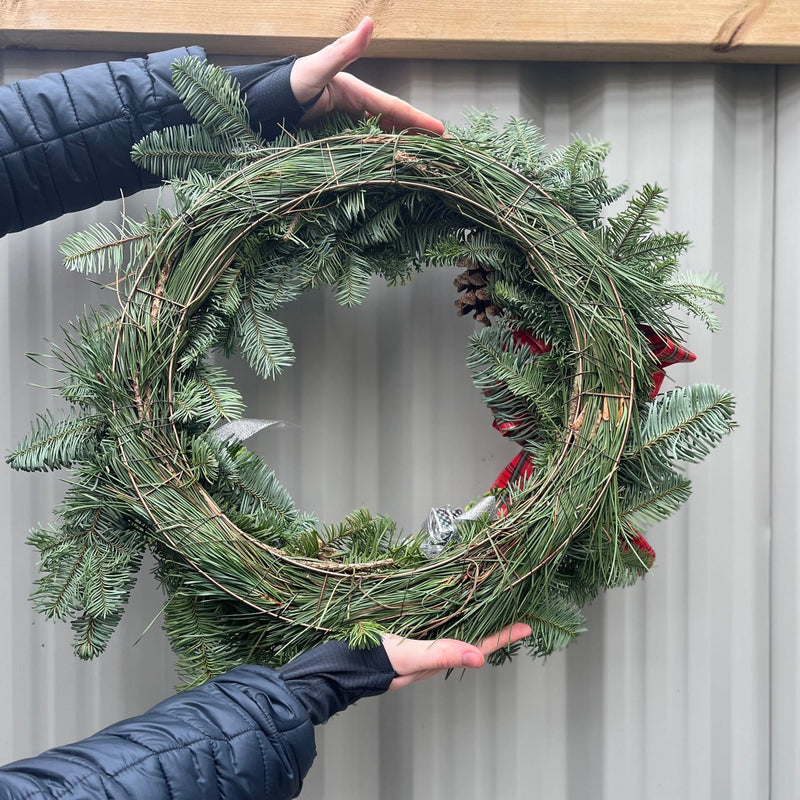 Noble Fir Christmas Wreath | 45cm | Real Wreath -