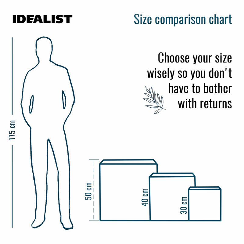 IDEALIST Lite Contemporary Flower Box Square Garden Planter, Light Concrete Outdoor Large Plant Pot H50 L50 W50 cm, 126L - Home & Garden > Lawn & Garden > Gardening > Pots & Planters > Planters