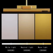 LED Battery Powered Rechargeable LED Wall Mounted Picture Light - Brass - Picture Lights